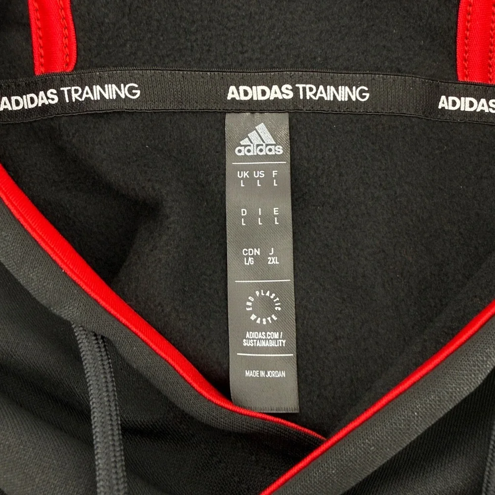 Adidas Hoodie Men Size Large Black‎ Camo Logo Pullover Sweatshirt Outdoors NWT